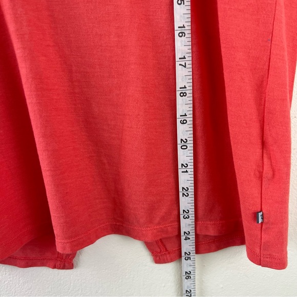 Toad&Co Organic Cotton Tissue Crossback Neon Coral Short Sleeve Tee - Picture 9 of 10